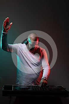 DJ For Popular Music Event Party stock photo