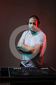 DJ For Popular Music Event Party stock photo