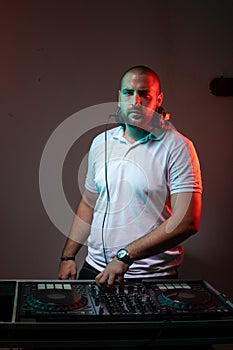 DJ For Popular Music Event Party stock photo