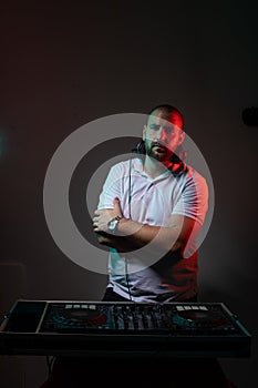 DJ For Popular Music Event Party stock photo