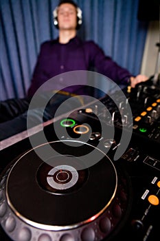 DJ relaxing in a nightclub