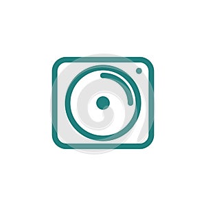 DJ scratch disc jog wheel icon. Vector illustration decorative background design