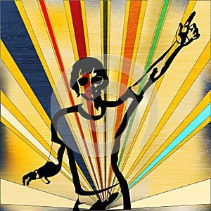 DJ set Retro Style Flyer