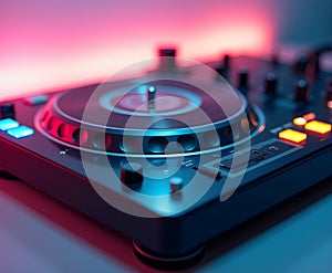 DJ Turntable Isolated on White