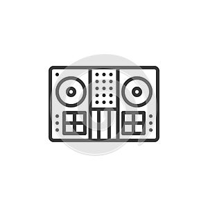 DJ Turntable line icon