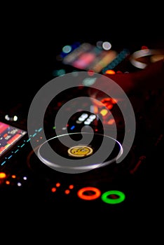 DJ Turntable and Mixer Controls