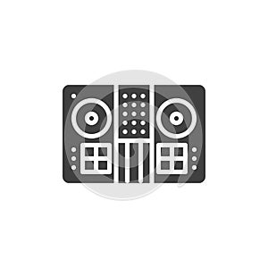 DJ turntable vector icon