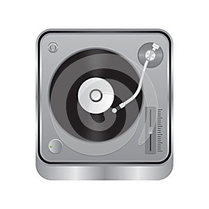 dj turntable. Vector illustration decorative design