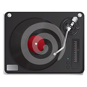 dj turntable. Vector illustration decorative design