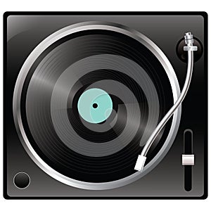 dj turntable. Vector illustration decorative design