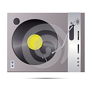 dj turntable. Vector illustration decorative design