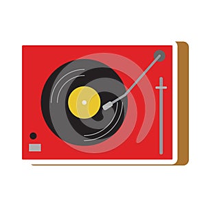 dj turntable. Vector illustration decorative design