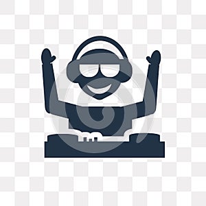 DJ vector icon isolated on transparent background, DJ transpare