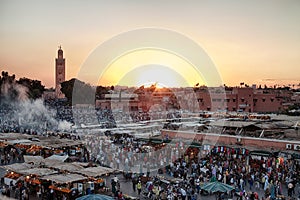 Djemaa el fna in Marrakesh, Morocco