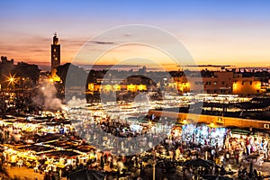 Djemaa el fna in Marrakesh, Morocco