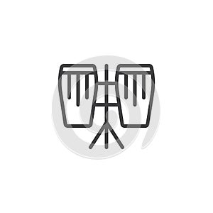 Djembe drums line icon