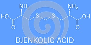 Djenkolic acid molecule. Skeletal formula.