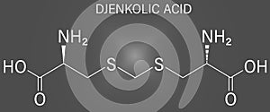 Djenkolic acid molecule. Skeletal formula.