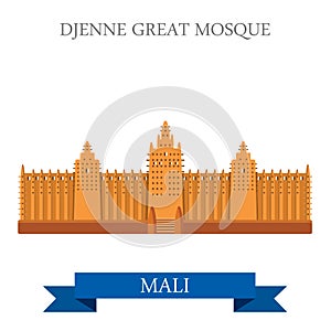 Djenne Great Mosque in Farmantala in Mali vector i