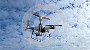 DJI Drone Hovering in Air - UAV Phantom 4 Pro