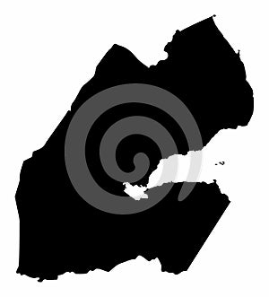 Djibouti silhouette map