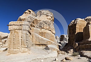 Djinn Block - the monuments that served as tomb and memorial to dead. Petra. Jordan. photo