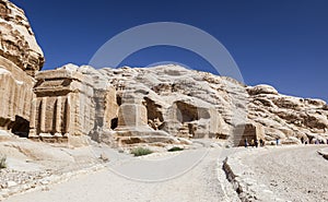 Djinn Blocks - the monuments that served as tomb and memorial to dead. Petra. Jordan.