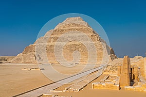 Djoser or Step Pyramid the first pyramid built in Egypt, Saqqara, Egypt