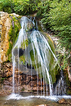 Djur-djur waterfall on Ulu-Uzen river in Crimea