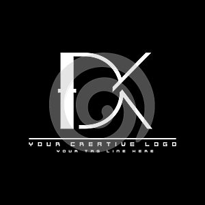 DK KD abstract vector logo monogram template