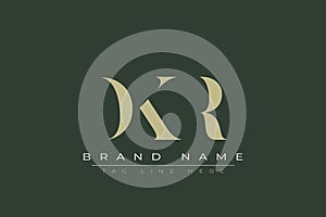 DKR abstract letter logo design