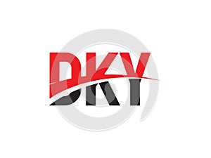 DKY Letter Initial Logo Design Vector Illustration