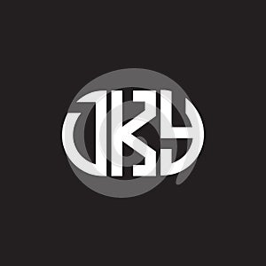 DKY letter logo design on black background. DKY creative initials letter logo concept. DKY letter design