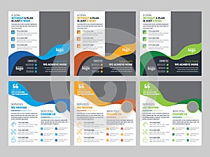 DL Bifold Brochure Template, business leaflet design