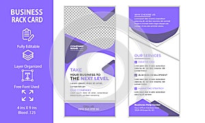 Dl flyer, rack card template design For Corporate Business