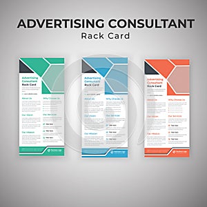 Creative Business financial advisors Agency Rack Card photo