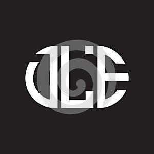 DLE letter logo design on black background. DLE creative initials letter logo concept. DLE letter design
