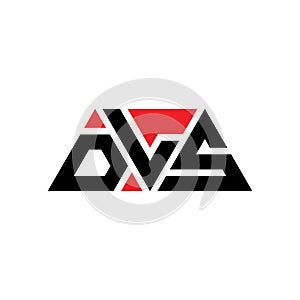 DLS triangle letter logo design with triangle shape. DLS triangle logo design monogram. DLS triangle vector logo template with red