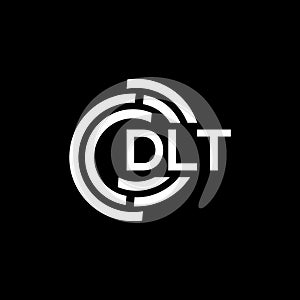 DLT letter logo design on black background. DLT creative initials letter logo concept. DLT letter design.DLT letter logo design on