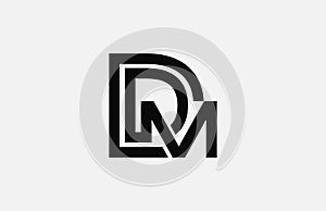 DM Linear Logogram Design Vector photo