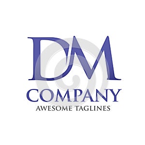 Dm logo letter vector
