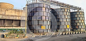 DM Storage tank at DM Plant at Power Plant. Cooling tower beside DM Storage tank- Captive Power Plant-CPP photo