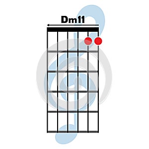 Dm11 guitar chord icon