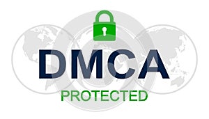 DMCA - Digital Millennium Copyright Act - vector