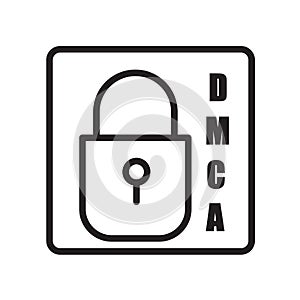 dmca icon isolated on white background