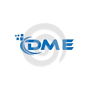 DME letter logo design on white background. DME creative initials letter logo concept. DME letter design