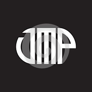DMP letter logo design on black background. DMP creative initials letter logo concept. DMP letter design