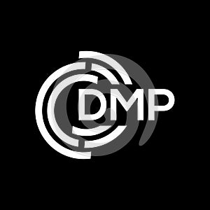 DMP letter logo design on black background. DMP creative initials letter logo concept. DMP letter design