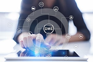 DMS Data management system structure. Document flow and information storage.