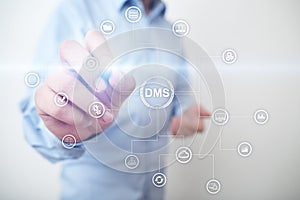 DMS Data management system structure. Document flow and information storage.